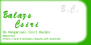 balazs csiri business card