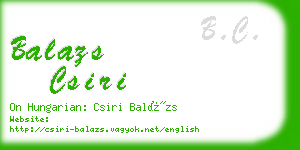 balazs csiri business card